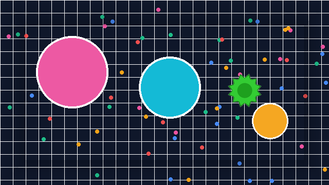 ساحة الخلايا (Agar.io مع البوتات)