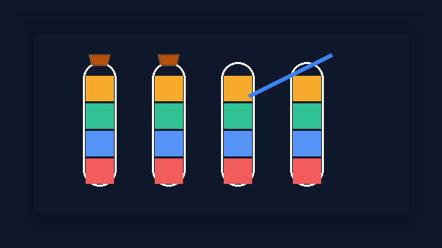 فرز ألوان السوائل (Color Sort Bottles)